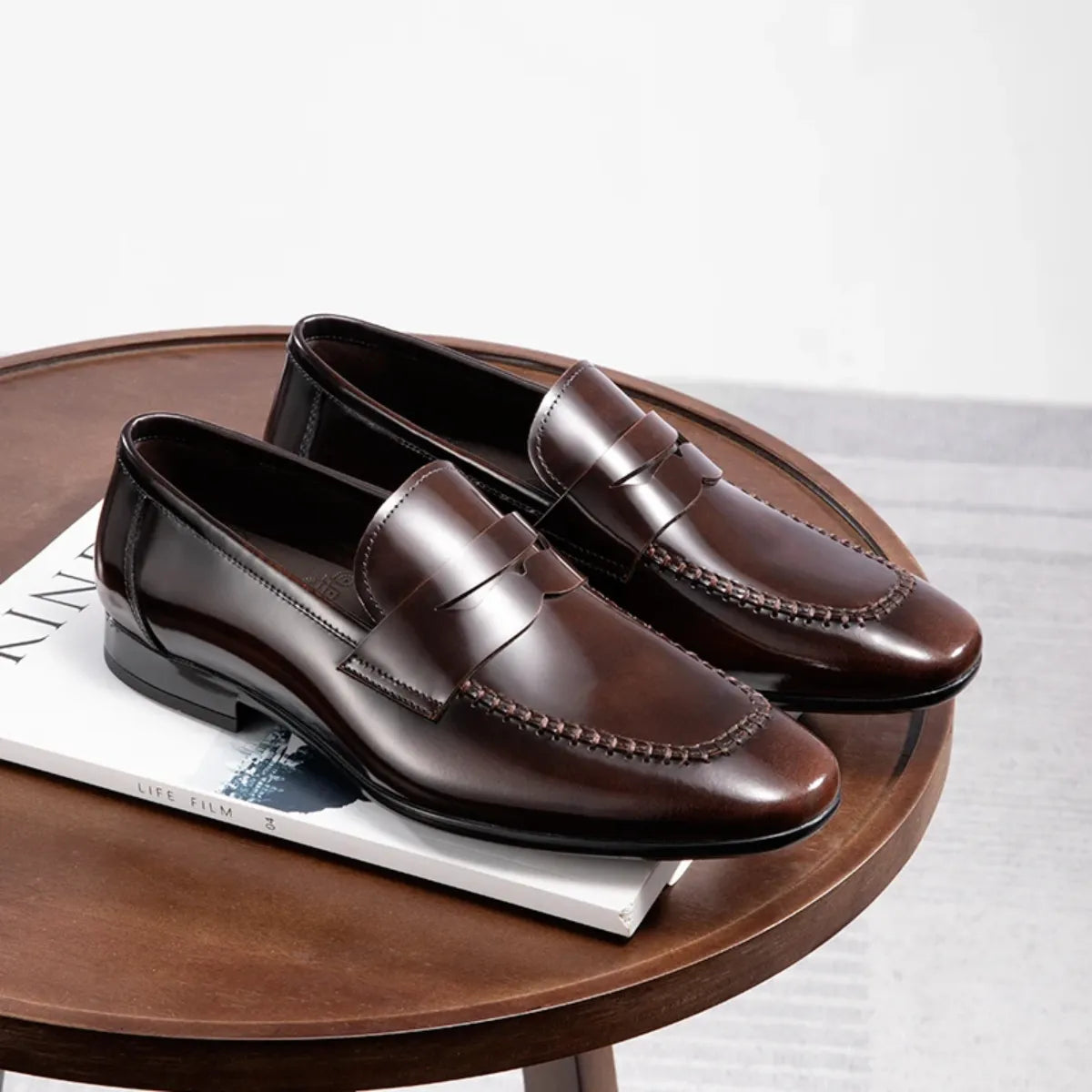 Penny Loafer Leather Shoes
